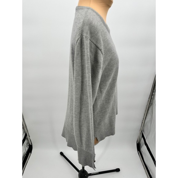 Premise‎ Womens Gray Crew Neck Long Sleeve Button Cuff Knit Sweater - M - Picture 4 of 8